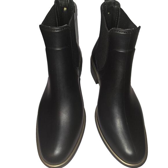 Kate Spade Chelsea Sedgewick Solstice Rain Boots Black US 9 MSRP $150 - Picture 2 of 12